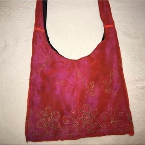 Beautiful orange Indian crossover purse